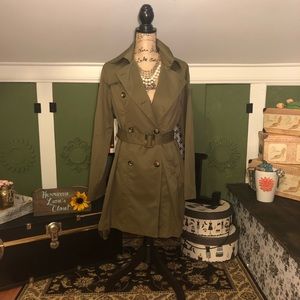 🍁🧥COAT PURGE🧥🍁Olive Double Breasted Trench